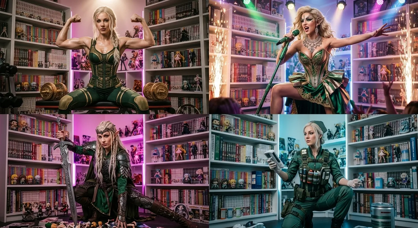Фотореалистичные персонажи в разных стилях - пример генерации №2