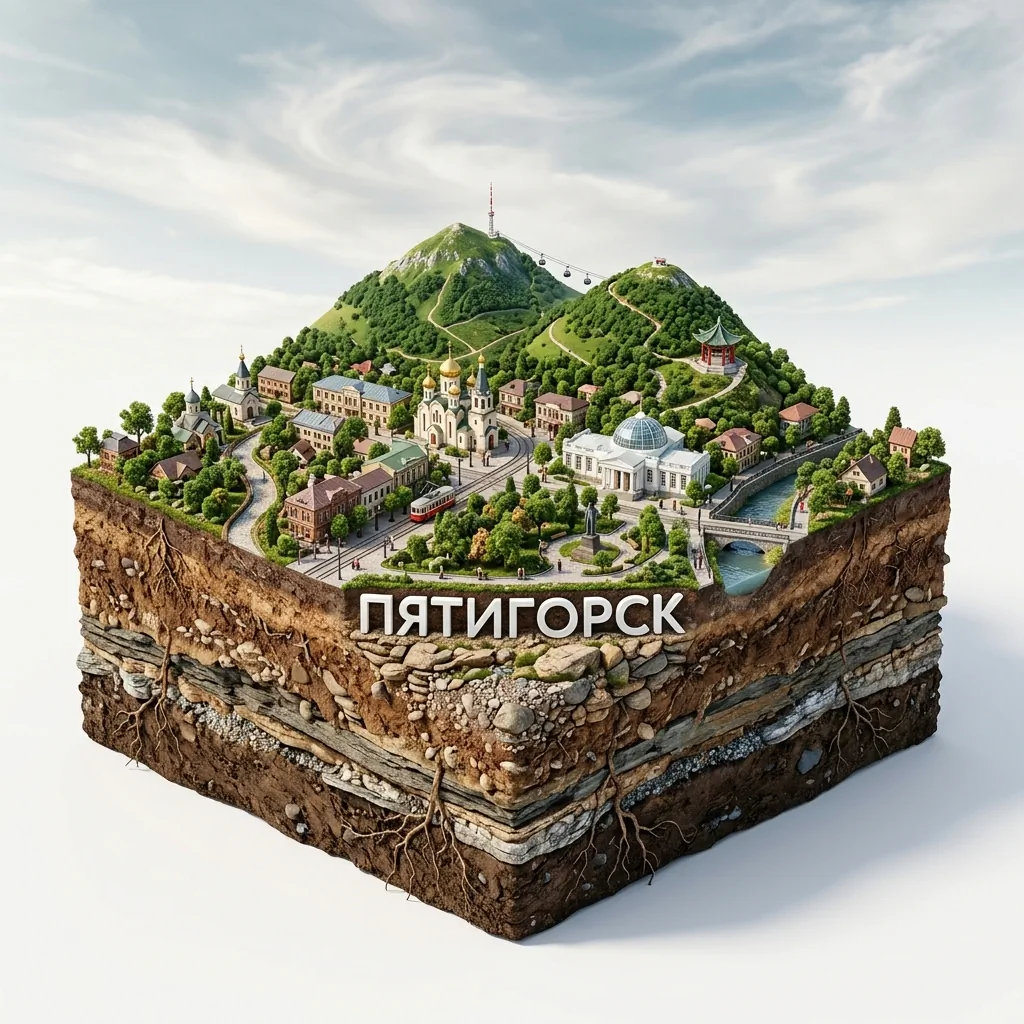 Гиперреалистичная 3D диорама города - пример генерации №2