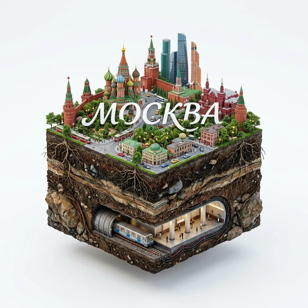 Гиперреалистичная 3D диорама города - пример генерации №3