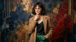 Профессиональный fashion-портрет молодой женщины