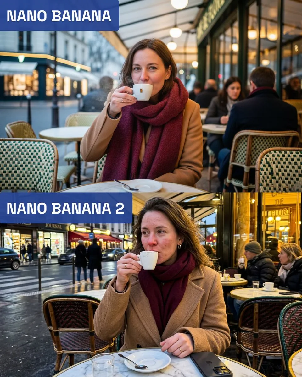 Женщина в Café de Flore - пример генерации №2